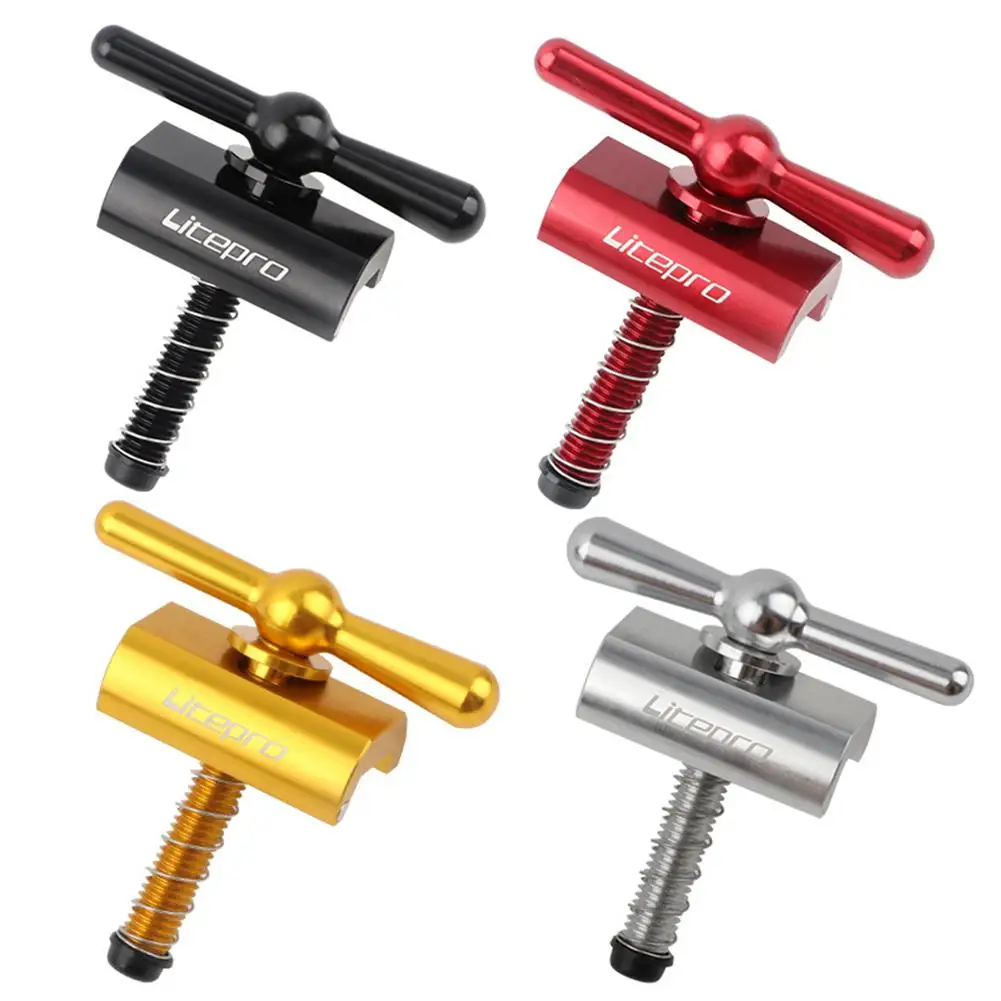 

Hinge Clamp Plate Aluminum Alloy With Magnet C Buckle For Brompton Knob Anti-Shedding Magnetic C Button Anodized