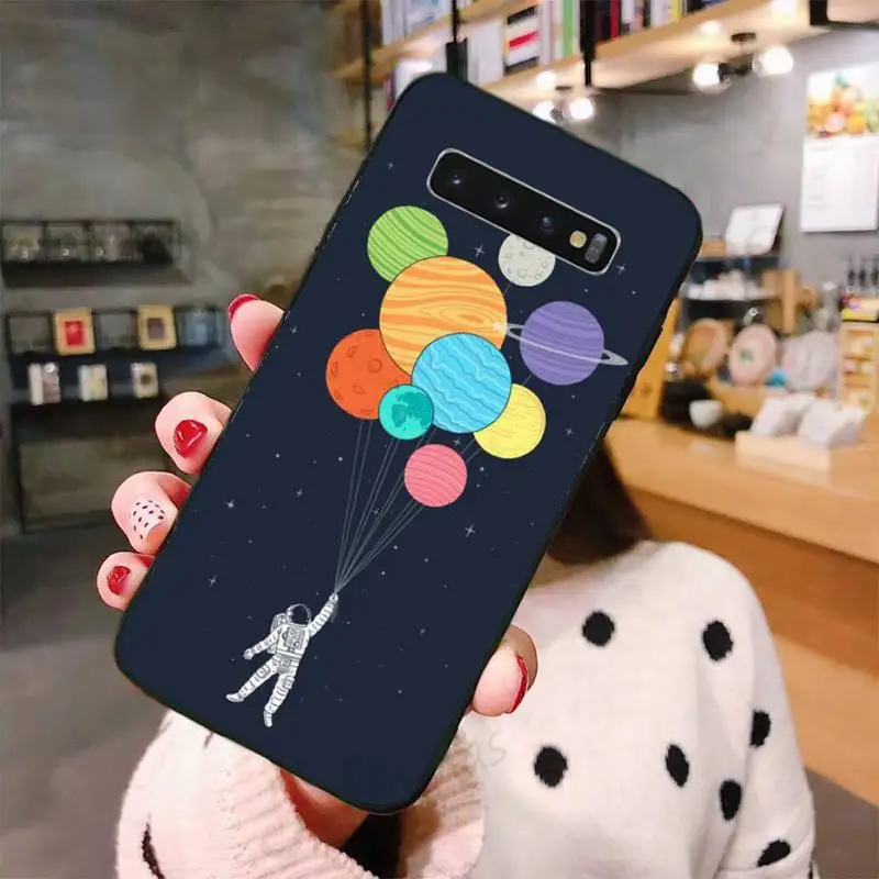 

Space astronaut universe Phone Case For Samsung A50 A51 A71 A20E A20S S10 S20 S21 S30 Plus ultra 5G M11 funda shell