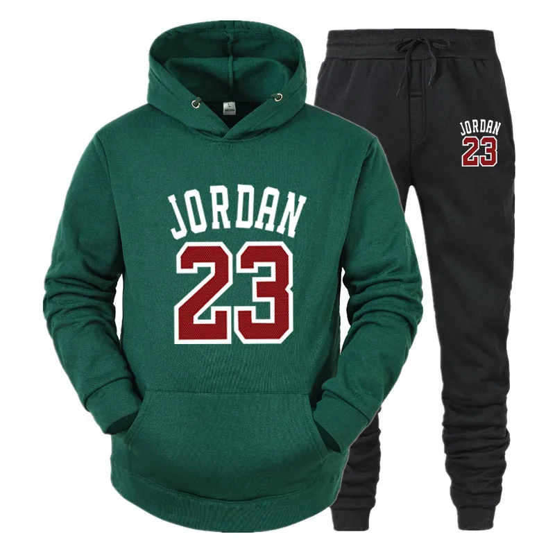 

2020 New Winter Brand Men's Sports Casual Suit Long Sleeve Pullovers + Jogging Pants Basketball Training Suit fitness Running