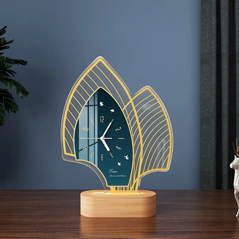 

Table clock for home decor,Desk clock with night light,fashion digital clock decoration living room,Christmas gift,new arrival