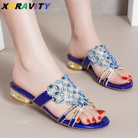 size 34 41 new summer shoes unique rhinestone flat slides female women genuine leather sandals woman outdoor shoes slides sexy