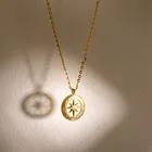 Модная женская серебряная платиновая светильник холодного ветра S925 роскошная нишевая подвеска с восьмиконечной звездой индивидуальные ожерелья XL34