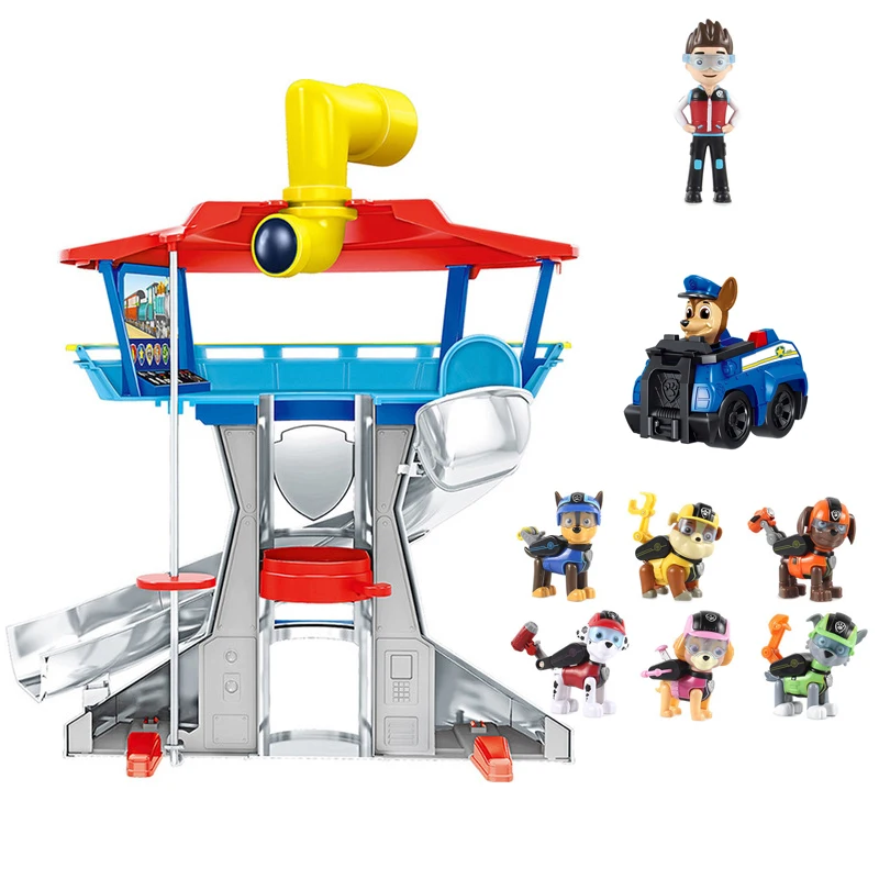 Paw patrol Сторожевая Башня автобус смотровая башня с музыкой фигурки героев patrulla canina
