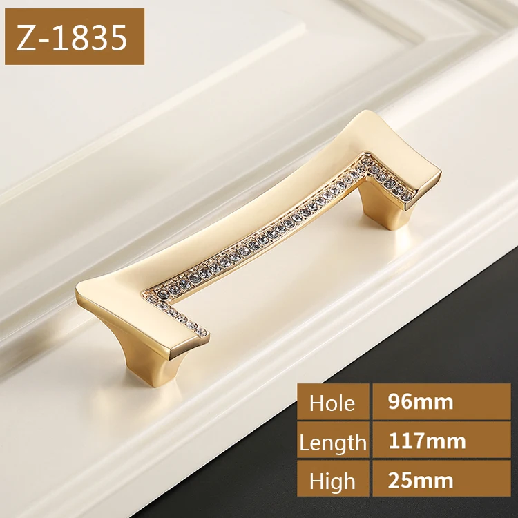 Ручки для ящиков шкафа из золотого цинкового сплава европейская Мебельная ручка