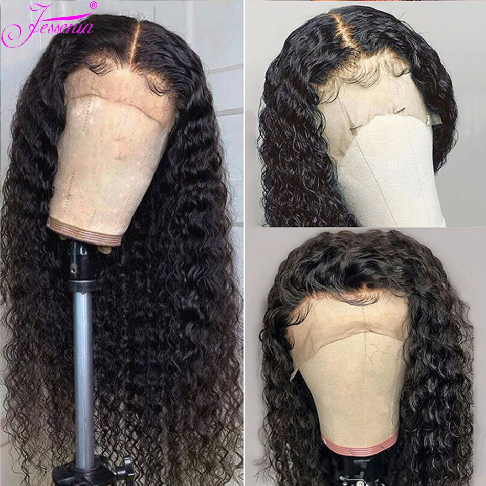 Парик 13X4 с глубокой волной дешевые человеческие волосы бразильский кудрявый