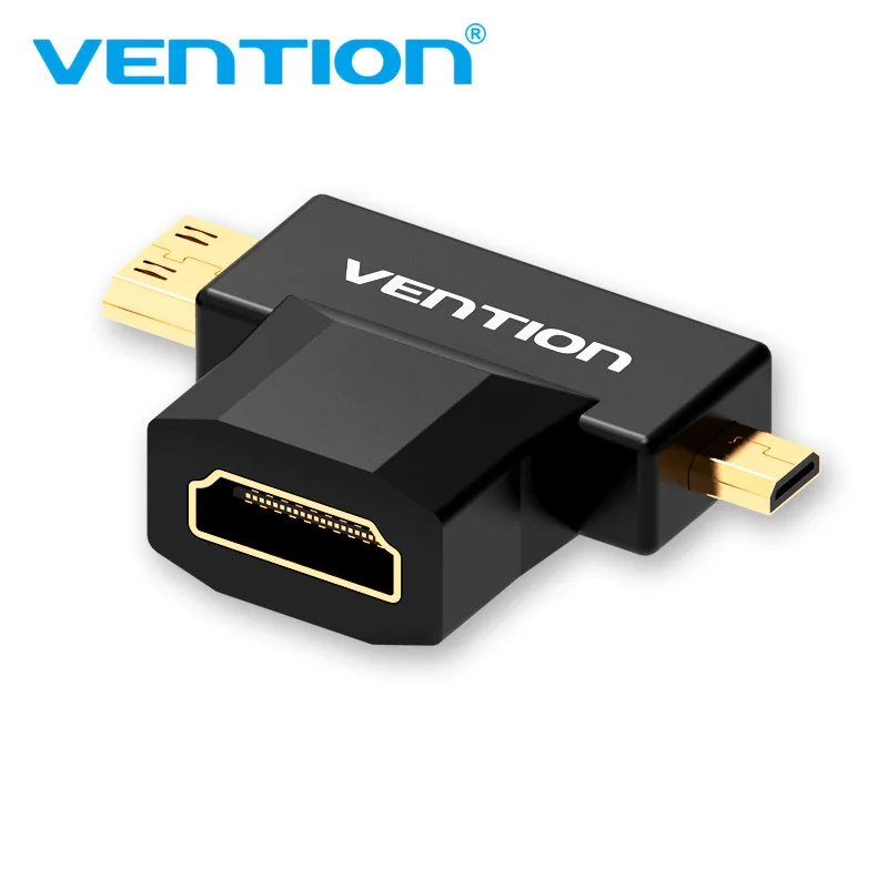 Адаптер Vention Mini / Micro HDMI в 2 1 конвертер Папа-мама с 3D 1080P для ТВ монитора проектора