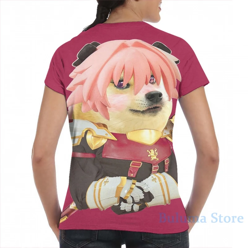 Doge Astolfo мужская женская футболка с принтом модная для девочек топы мальчиков