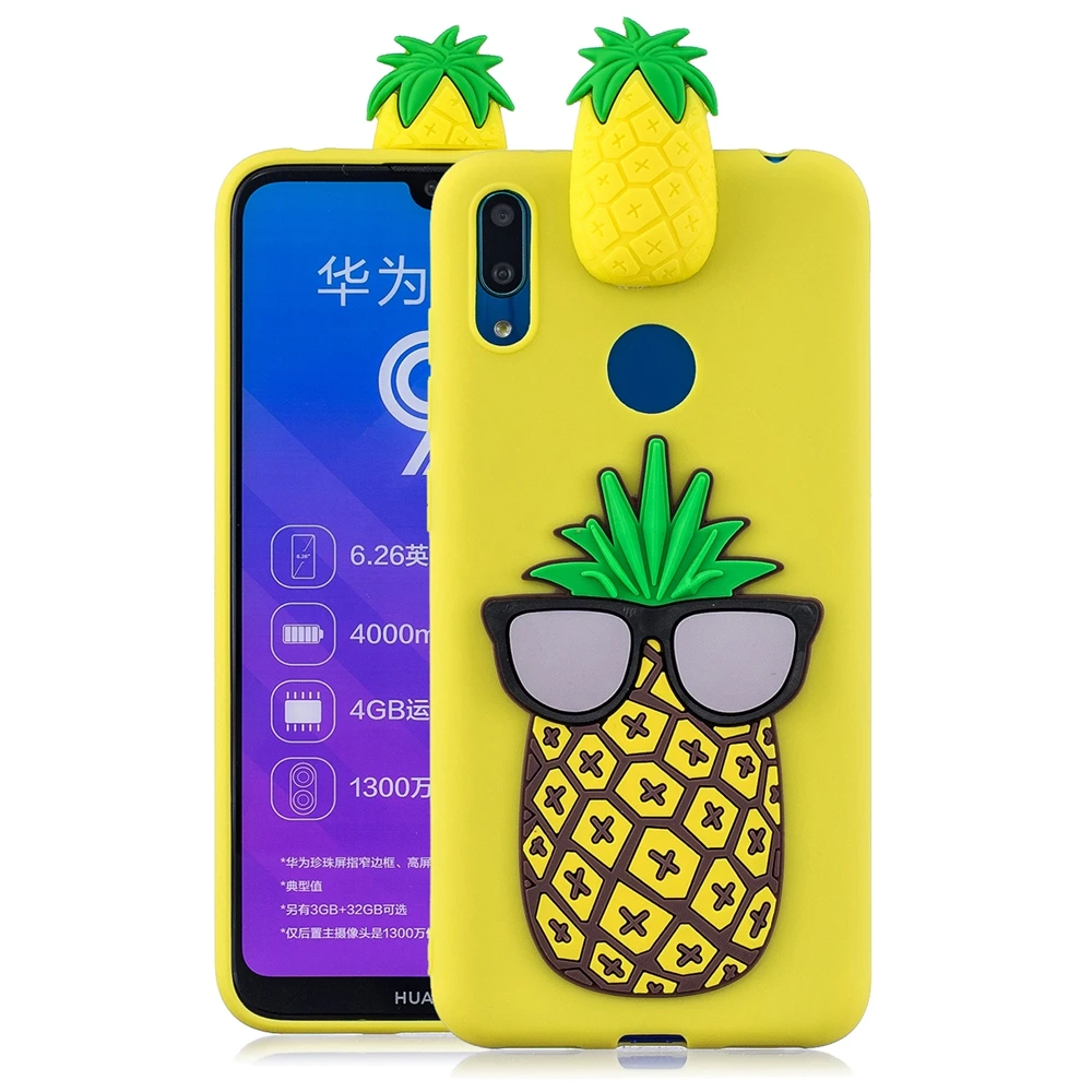 1 Etui huawei Y6 Y7 Prime чехол Крышка Y5 Y7 Y9 симпатичный типа сделай себе сам 3D собаки в форме единорога панда силиконовый чехол для принципиально huawei Y6 Y7 Y9 чехол - Цвет: 1