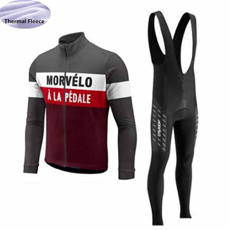 

2018 MORVELO Мужчины Велоспорт Джерси ropa ciclismo зима Термальность флисовая пижама с длинным рукавом с коротким рукавом на открытом воздухе MTB Велоспорт одежда