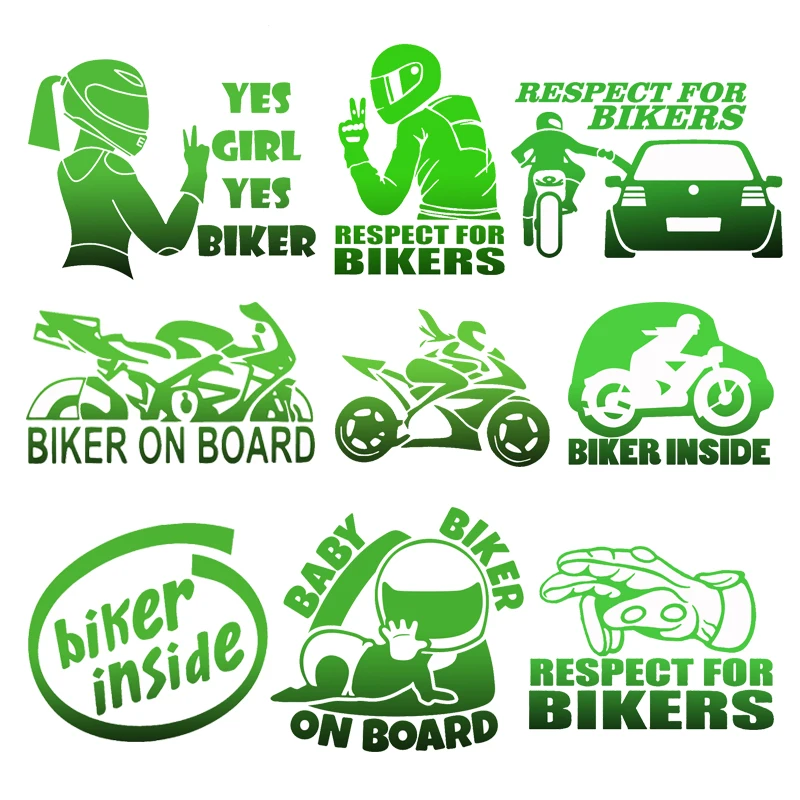 WaveHands уважение байкеров забавная наклейка для автомобилей виниловые наклейки