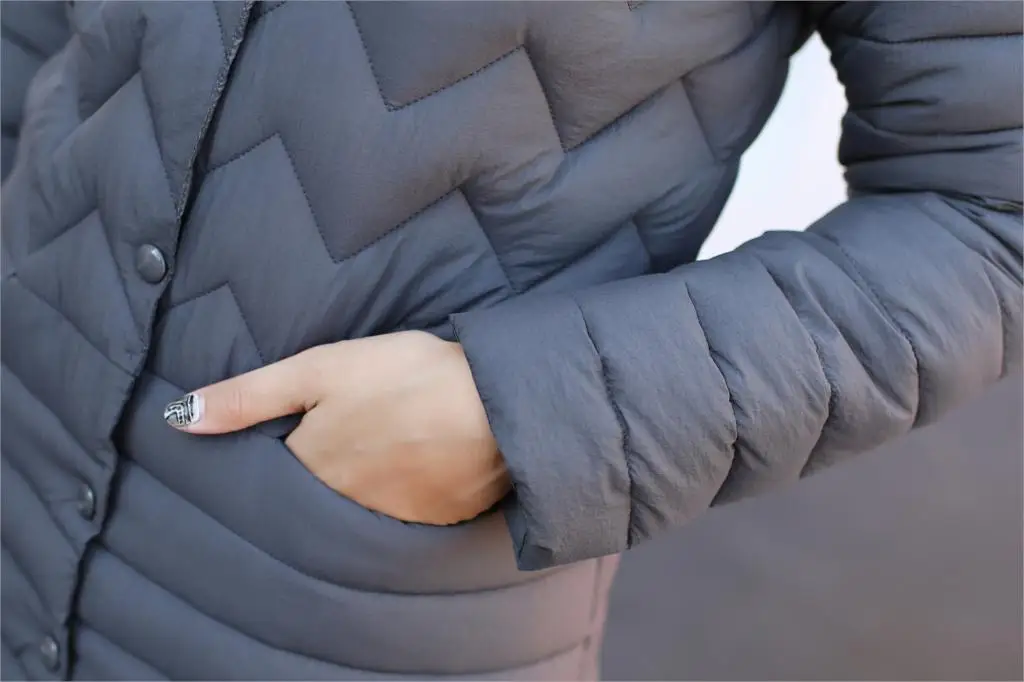 

Winter Woman Padded Hooded Long Jacket Hooded Down Female Overcoat Ultra Light Slim Solid Jackets Coat Portable Parkas