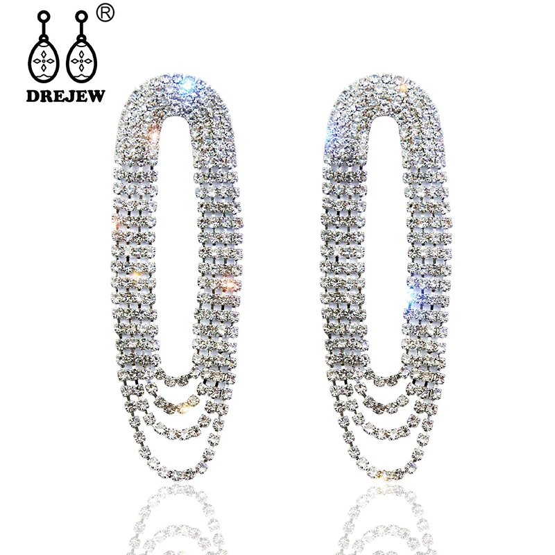 DREJEW Роскошные Длинные серьги с кисточками золотого и серебряного цвета 925 со