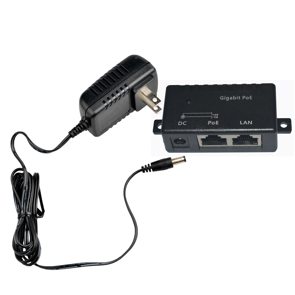 1 порт гигабитное настенное крепление Power over Ethernet PoE инжектор блок питания с