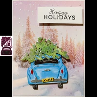 new metal cutters christmas car tree scrapbook relief folder card making album decoration template diy