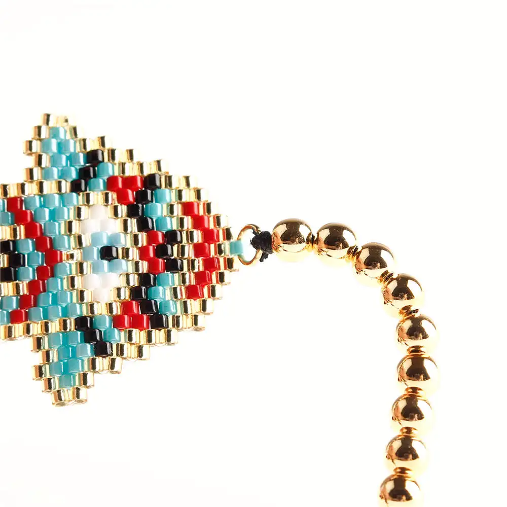 Shinus Pulseras Mujer Moda MIYUKI Evil Eye Bracelet Women Hamsa Hand Bracelets Jewelry Miyuki Joyeria Handmade Summer Beach