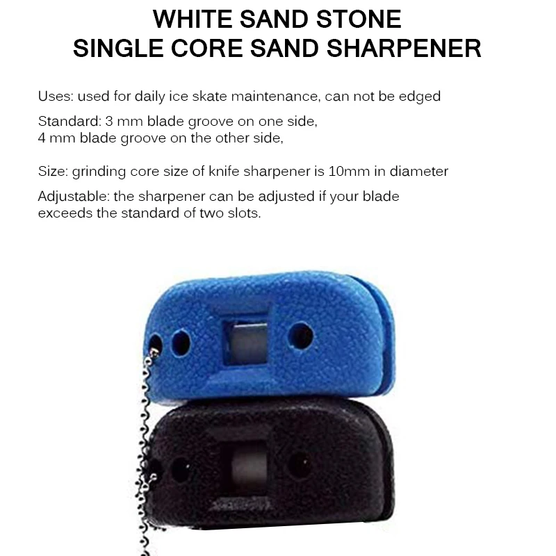 

Ice Blade Roller White Sandstone Two Grooves Portable Adjustable Ice Shoe Sharpening Tool For Hockey Player Skater Training