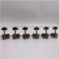 6pcs 181 gear ratio vintage open gear string tuners tuning pegs middle hole for classic guitar chrome