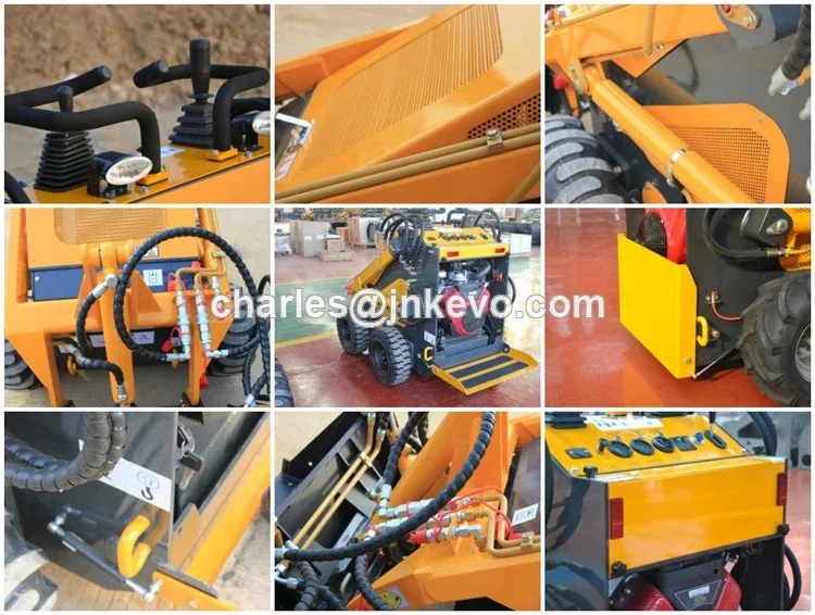 CE одобренный небольшой погрузчик с бортовым поворотом вилкой для