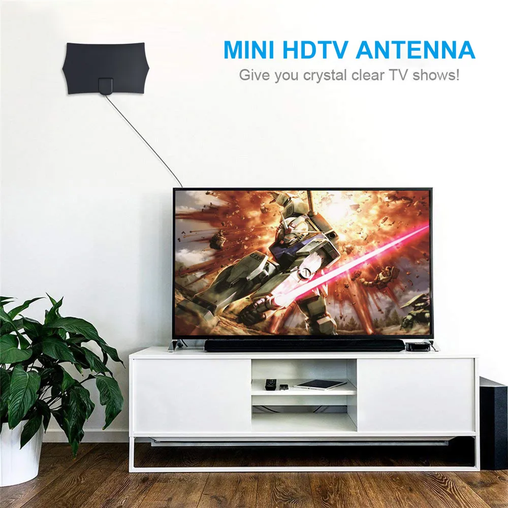 Kebidumei 300 Miles ТВ антенна Freeview антенна цифрового ТВ 1080P без антенный усилитель радиус прибой лиса DVB-T2 ТВ антенна