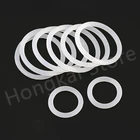 Уплотнительное кольцо, пищевой силикон, диаметр 15-80 мм, белый, водонепроницаемый и термостойкий, 5 шт.