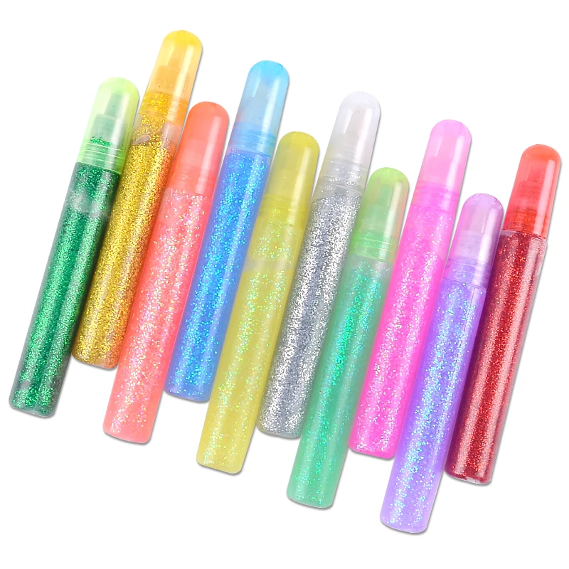 12 шт. блестящая пудра для рисования цветная клеевая ручка сделай сам серебряная