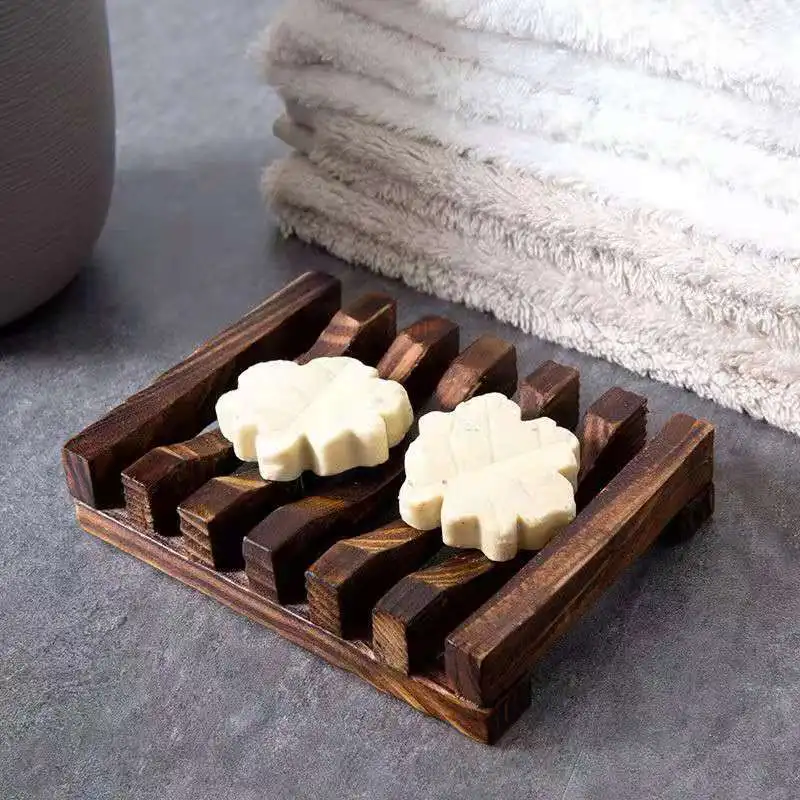 

Natural Bamboo Wooden Soap Dishes Plate Tray Holder Box Case Shower Hand Washing Soaps Holders DH8868