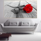 Красная роза, цветок, холст, художественные плакаты и принты, картина, домашний декор, HD картины с растениями, настенное искусство для гостиной без рамки