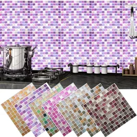 mosaic wall tile peel and stick self adhesive backsplash 3d waterproof oil proof kitchen bathroom home decor wall sticker vinyl