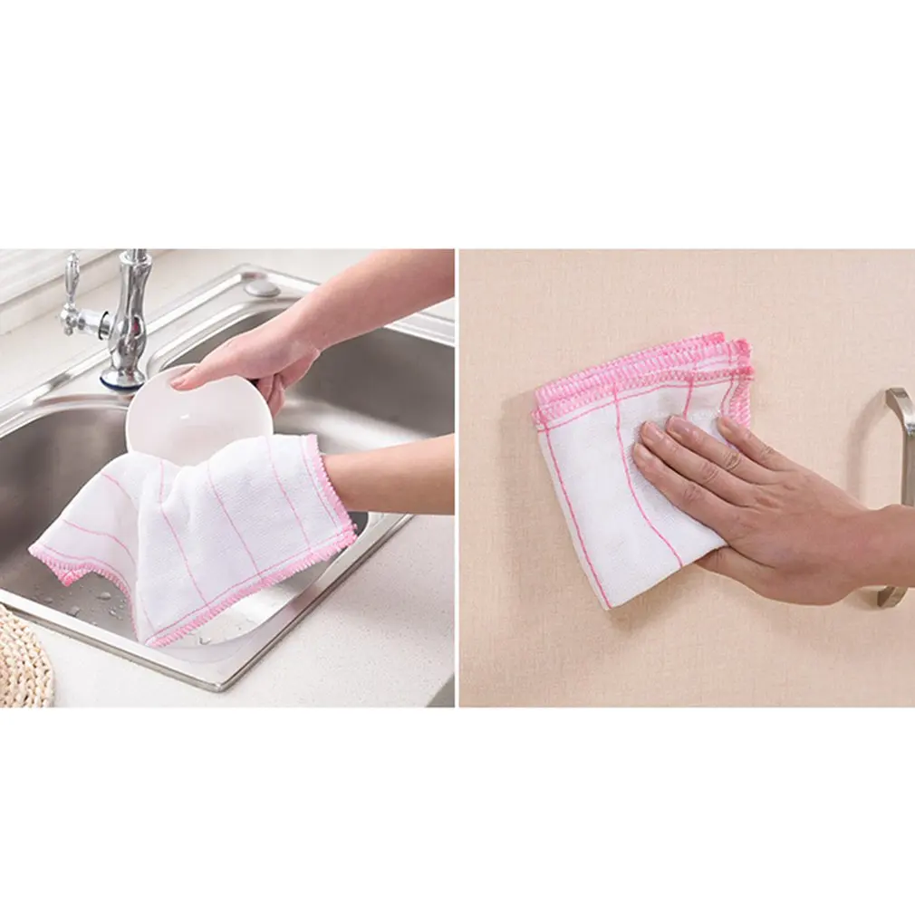 

5 layers cotton and wood fiber dish towels non-oil scouring cloth kitchen cleaning cloth oil cleaning dish cloth