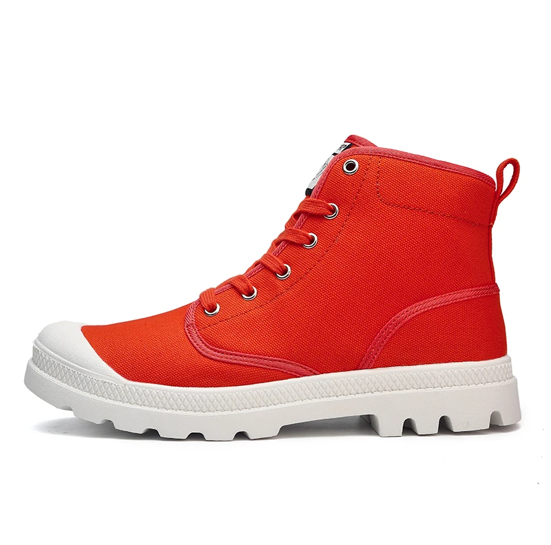 Valstone/Женские рабочие ботинки ручной работы Парусиновые ботильоны Высокие