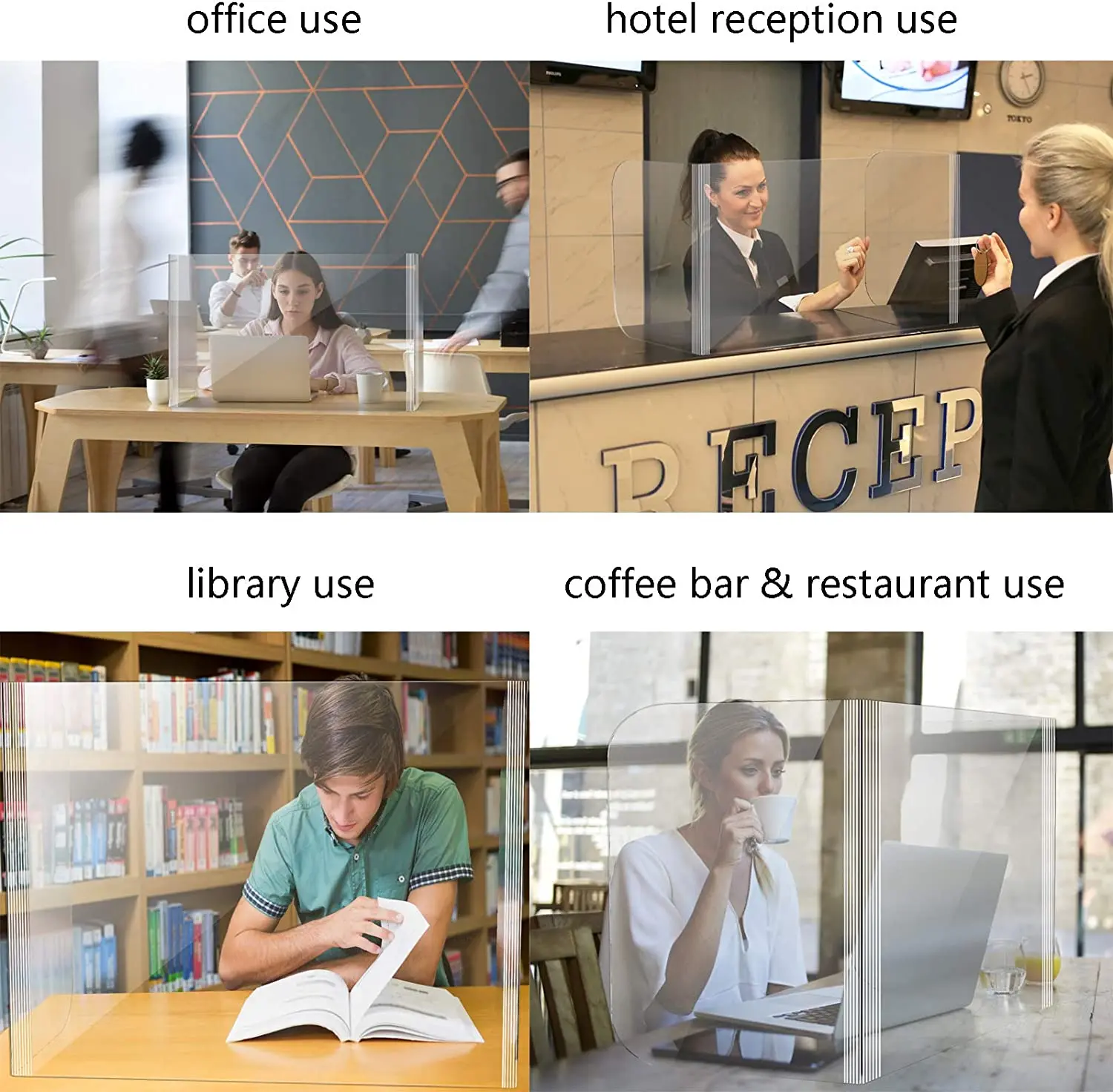 109cmx40cm Acrylic Shield Sheets for Student’s Desk Portable Clear Plexiglass Divider School or Countertop Office Partitions |