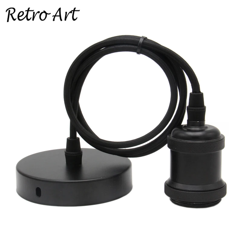 Винтажный подвесной светильник Эдисона набор E27 держатель розовый Золотой шнур