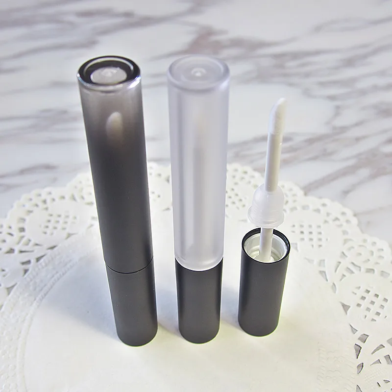 Матовый/градиентный черный круглый бальзам 5 мл для губ в тюбике тюбик блеска с