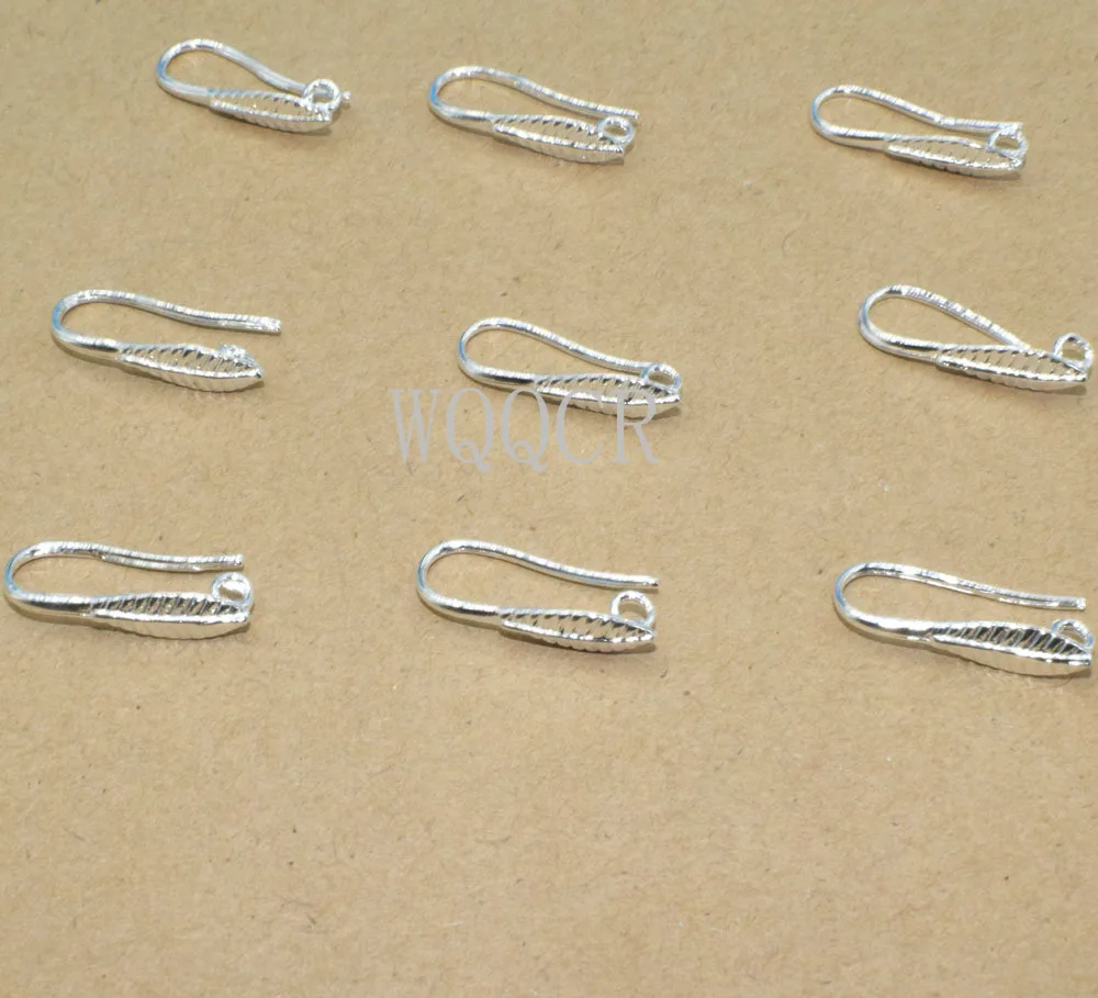 Форма серебряного листа оптовая продажа 20 шт. в партии фурнитура для ярких серег