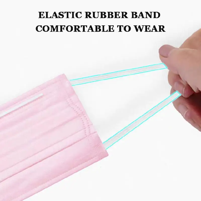 10/50/100/500pcs Disposable Kids Face Mask Non Woven 3 Layer Dust Breathable Gauze Pink Infant Mouth For Children | Красота и