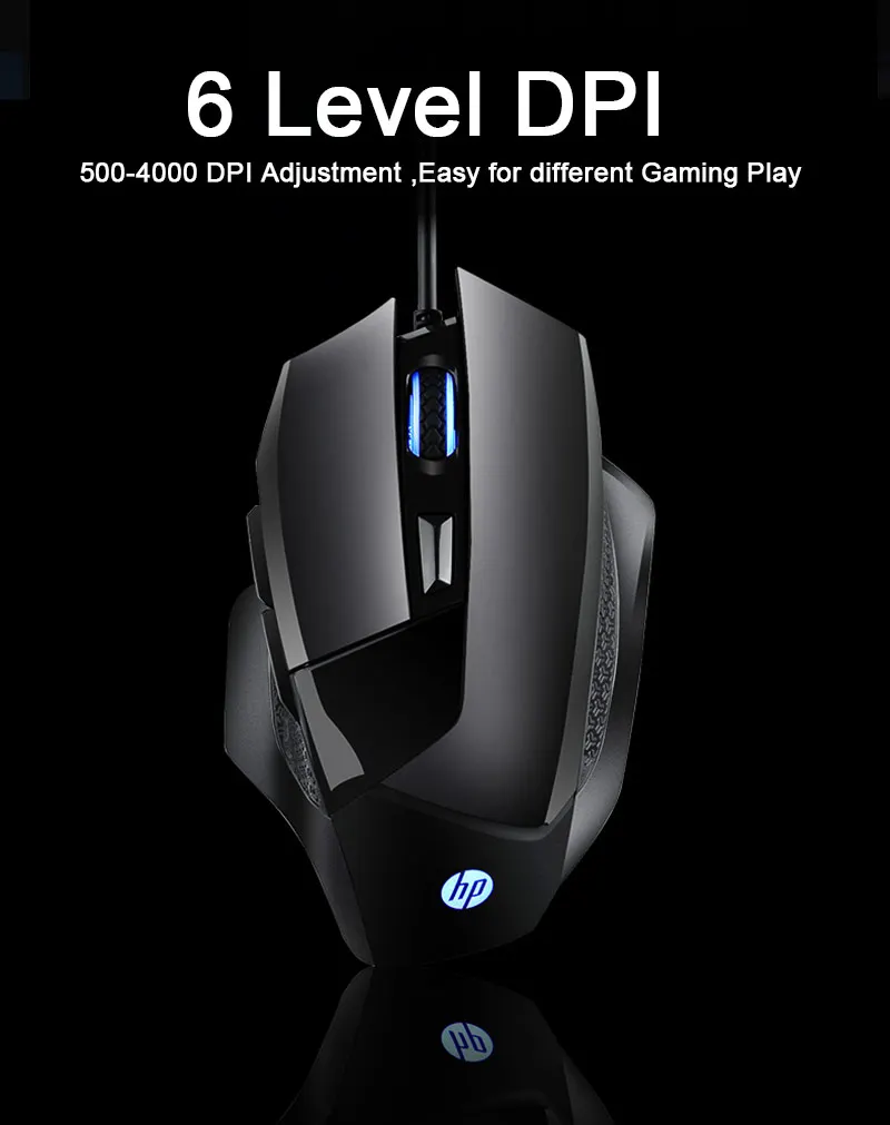 Оригинальная игровая мышь hp G200 Белый/Черный проводной оптический USB 500-4000 dpi 6 Электронная Кнопка спортивные компьютерные мыши
