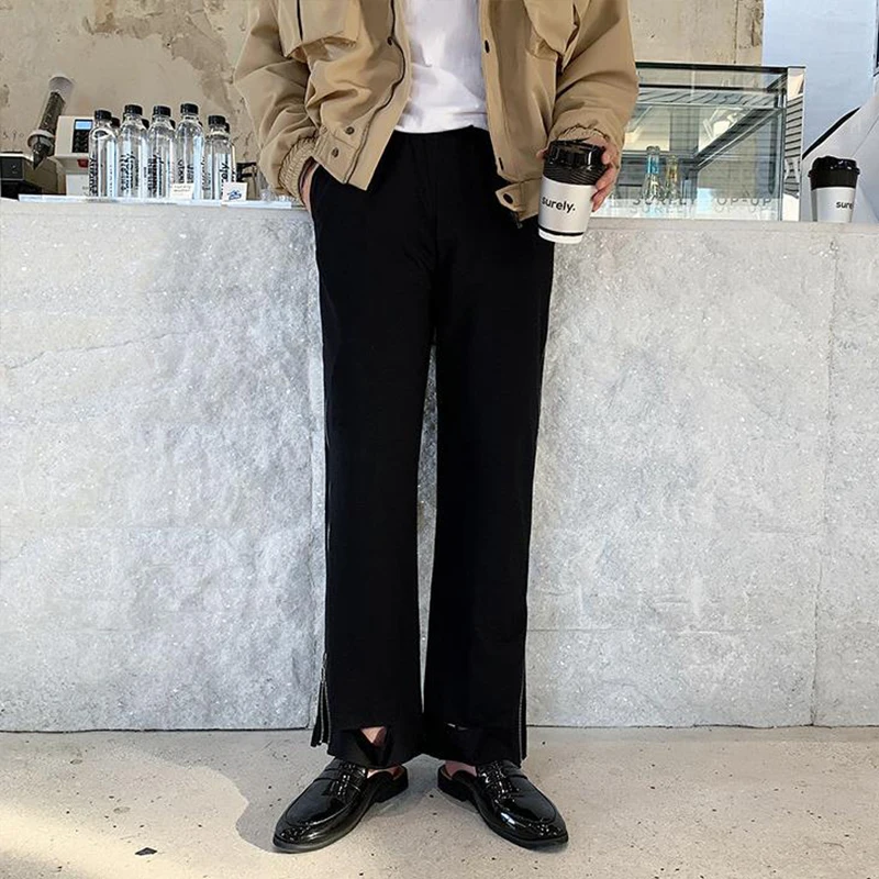 Весна Осень Темный стиль индивидуальные мужские свободные прямые повседневные