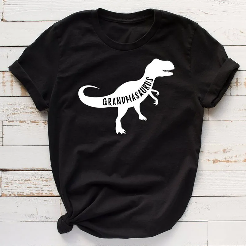 Рубашки Grandmasaurus с принтом динозавра женские смешная хлопковая Футболка Юрского