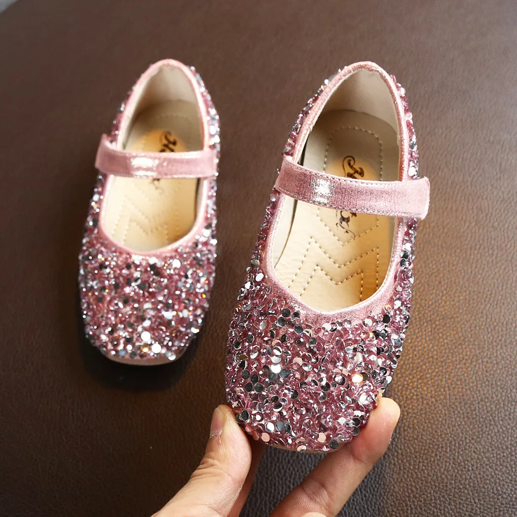 Детские сандалии с блестками для девочек обувь принцессы младенцев и детей