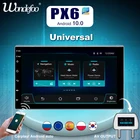 Универсальный 2 din автомобильный радиоприемник андроид 10 экран PX6 для Nissan X-Trail Qashqai Versa, эмблемы вставки для HYUNDAI Santa Fe акцент Kia Lancer CR-V Passat