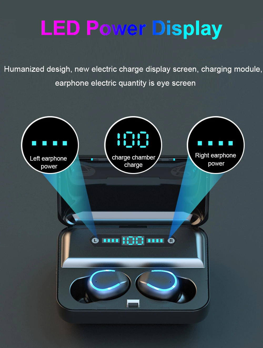 TWS 5,0, Bluetooth наушники, водонепроницаемые спортивные наушники, свободные руки, беспроводные наушники с внешним аккумулятором, Bluetooth наушники для iPhone