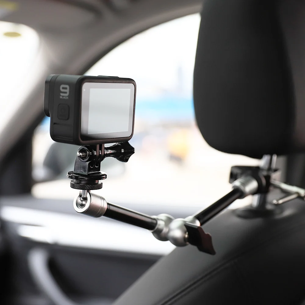 car phone bracket seat mount for iphone samsung gopro action cameras accessories first person video tiktok shoot clip holder free global shipping