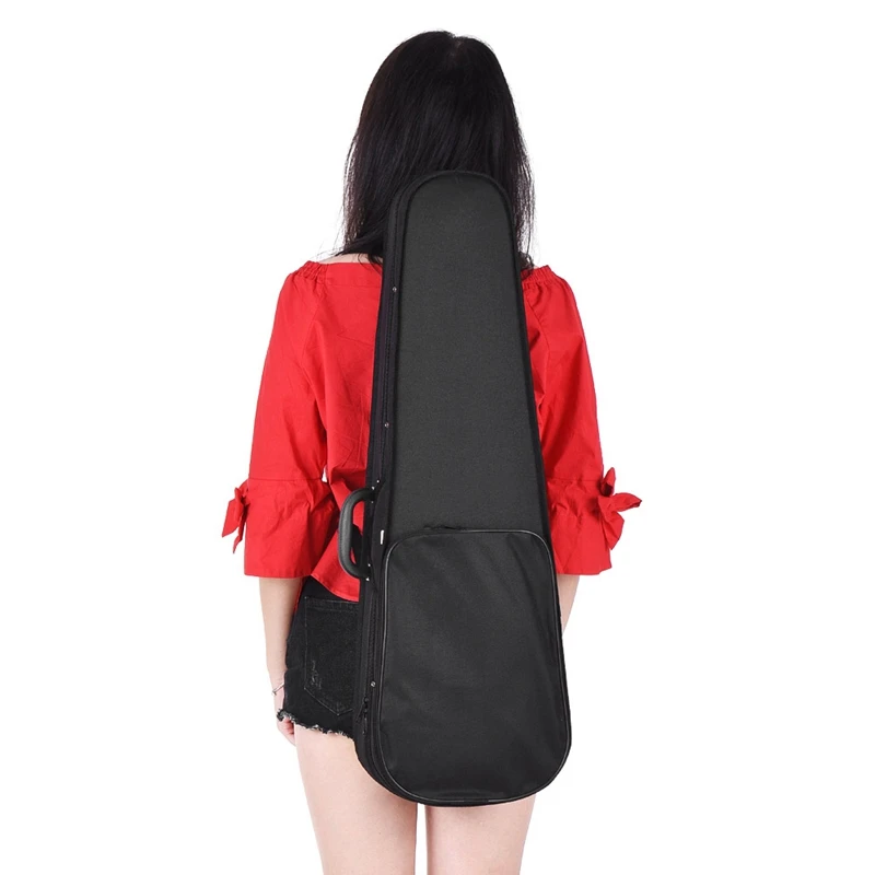 HOT-Professional 4/4 Full Size Violin Big Triple-cornered Shape Case Box Hard & Super Light with Shoulder Straps Black Ac | Спорт и