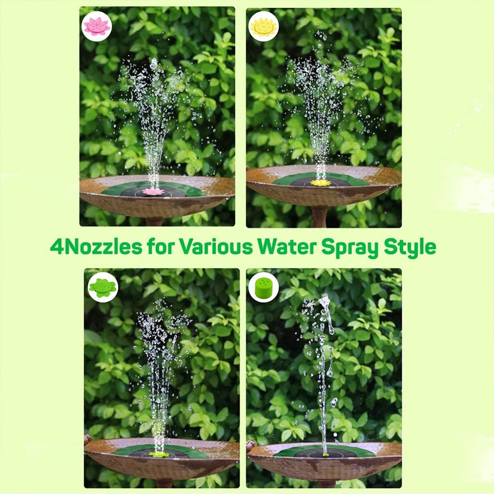 

Lotus Solar Powered Fountain Pump Water Spary Pad