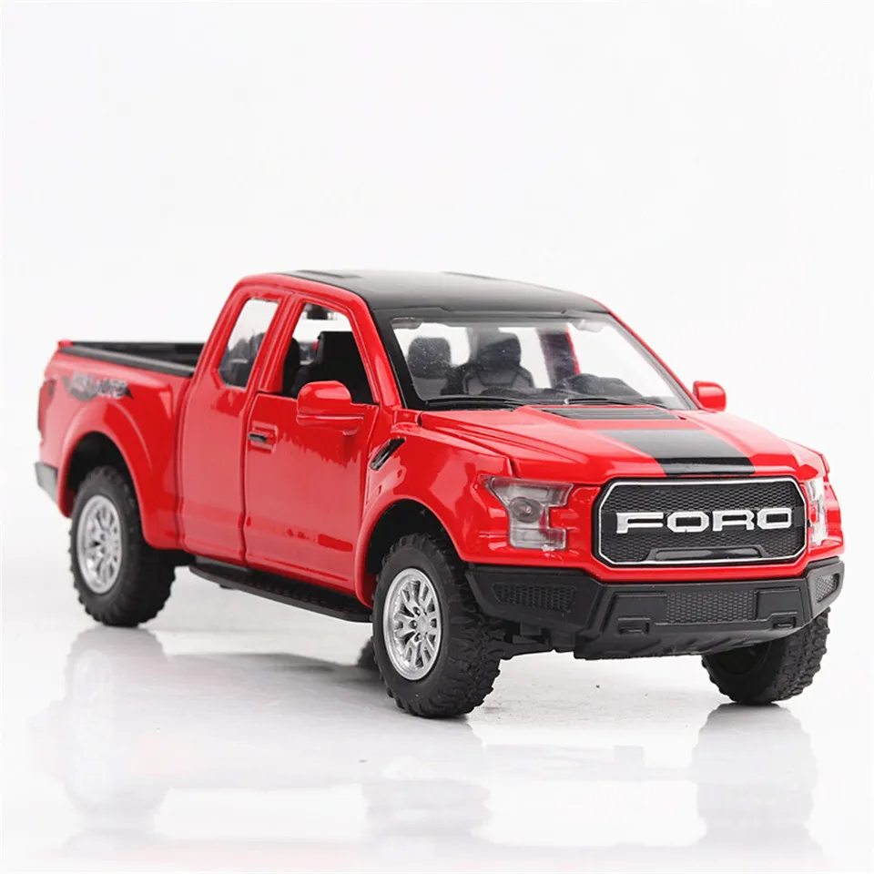 

1:32 Ford F150 truck toy model with light sound 4 door toys car diecasts alloy pull back models collection children Toy gifts