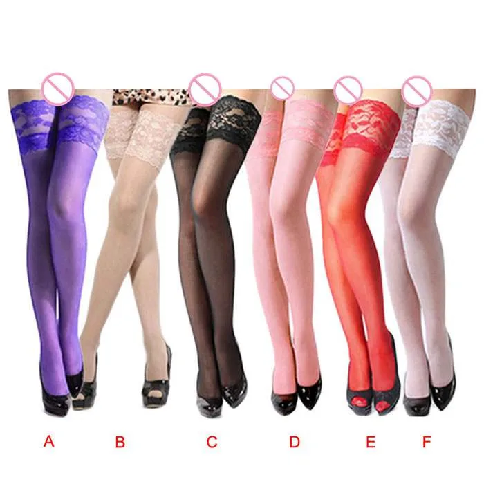 

Women Sexy lace stockings Cheap Sexy Women Sheer Lace Top Thigh High Sexy Lingerie Stockings for women