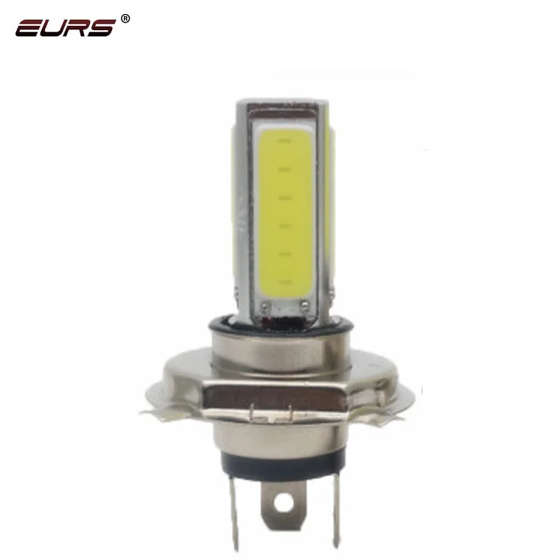 Светодиодсветодиодный лампы EURS H4 LED H7 H11 COB для мотоциклетных фар противотуманные