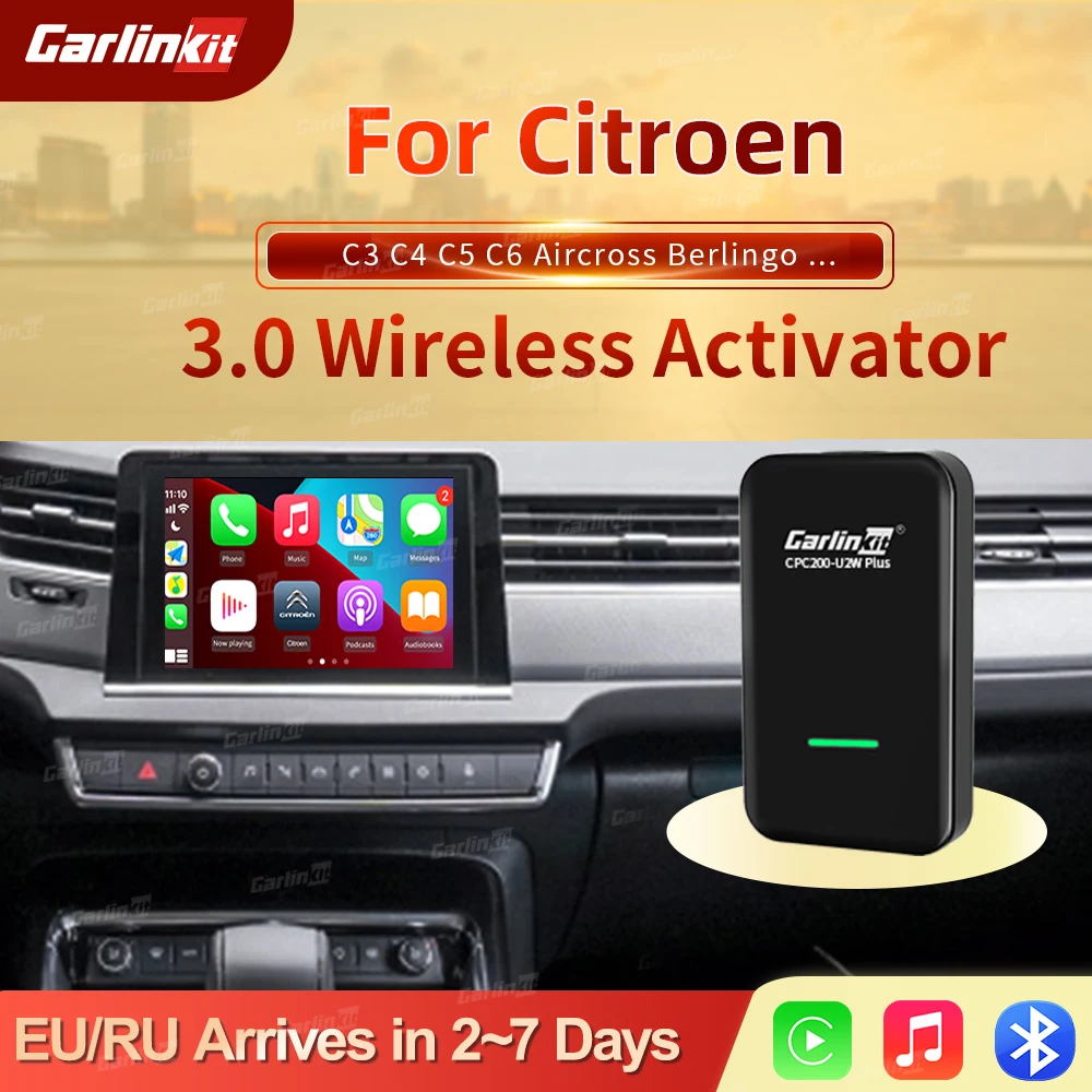 

Carlinkit 3.0 Wireless Apple CarPlay Adapter For Citroen C3 C4 C5 C6 Aircross Berlingo Multispace Jumper Jumpy Spacetourer IOS14