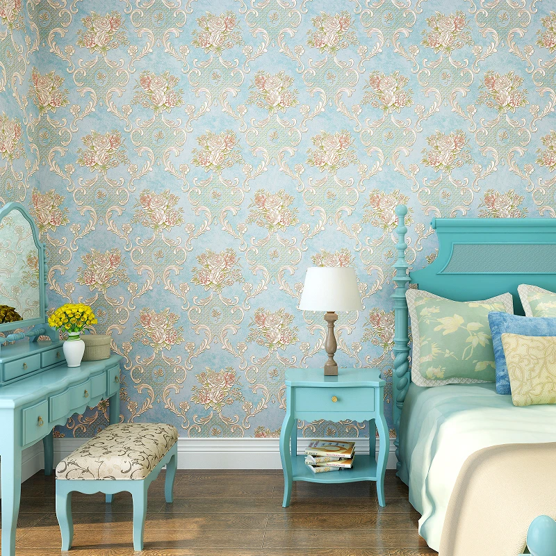 Романтические Розовые вертикальные полосы обои Гостиная Спальня свадебная