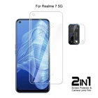 2 в 1 для Realme 7 5G Камера эффектом гладкого и Экран Защитная HD закаленное Стекло усовершенствованная, от взрыва
